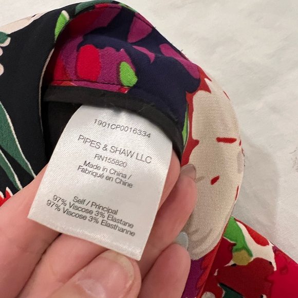 Veronica Beard Grigore Pants Floral High Rise Tuxedo Wide Leg Palazzo / 6 - Picture 5 of 12